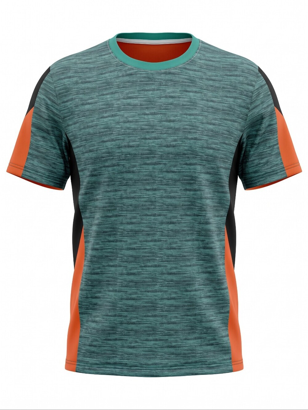 Men's Athletic Tee in Teal Short Sleeve Dri Fit Athleisure Athletic Sporty